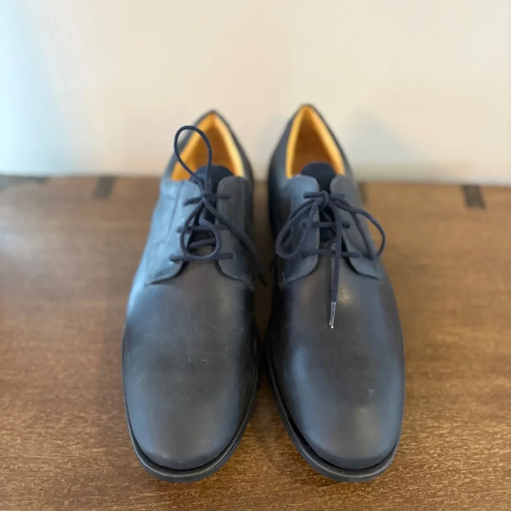 Sandro Moscoloni‎ Mens Black Leather Wingtip Brogue Oxford Shoes Size 11D